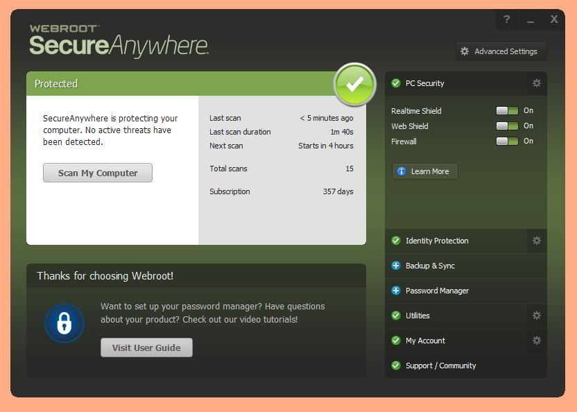 آنتی‌ویروس تحت شبکه Webroot SecureAnywhere for Mac
